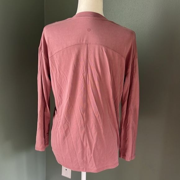 Lululemon Side Cinch Long Sleeve Crew Neck Pullover Top Purple Pink - Picture 5 of 9